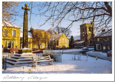 Rothbury village in winter